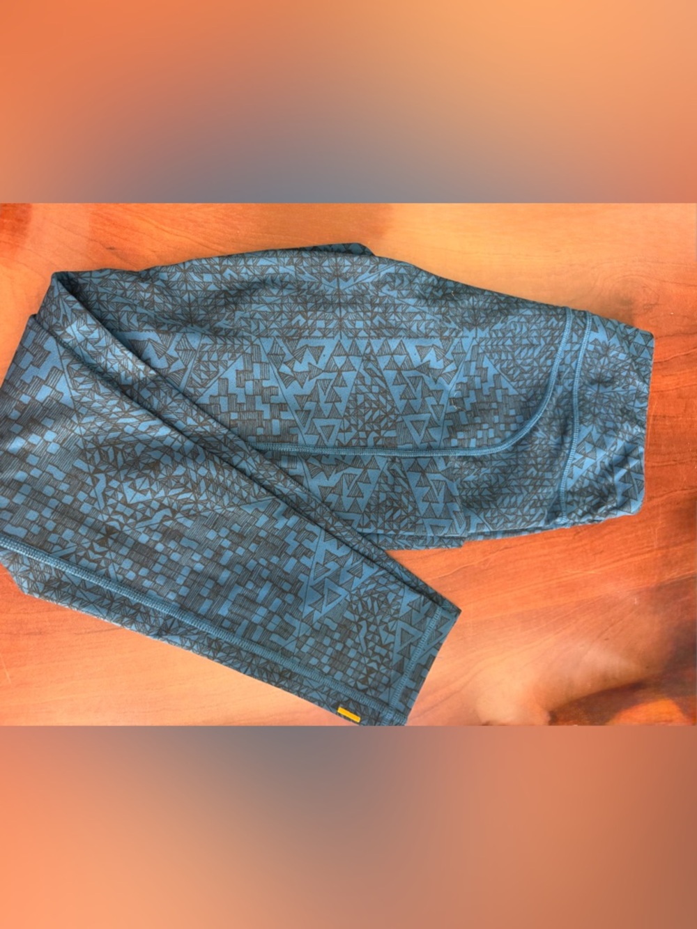 Lucy Navy Patterned High-Waist Leggings - Picture 6 of 6